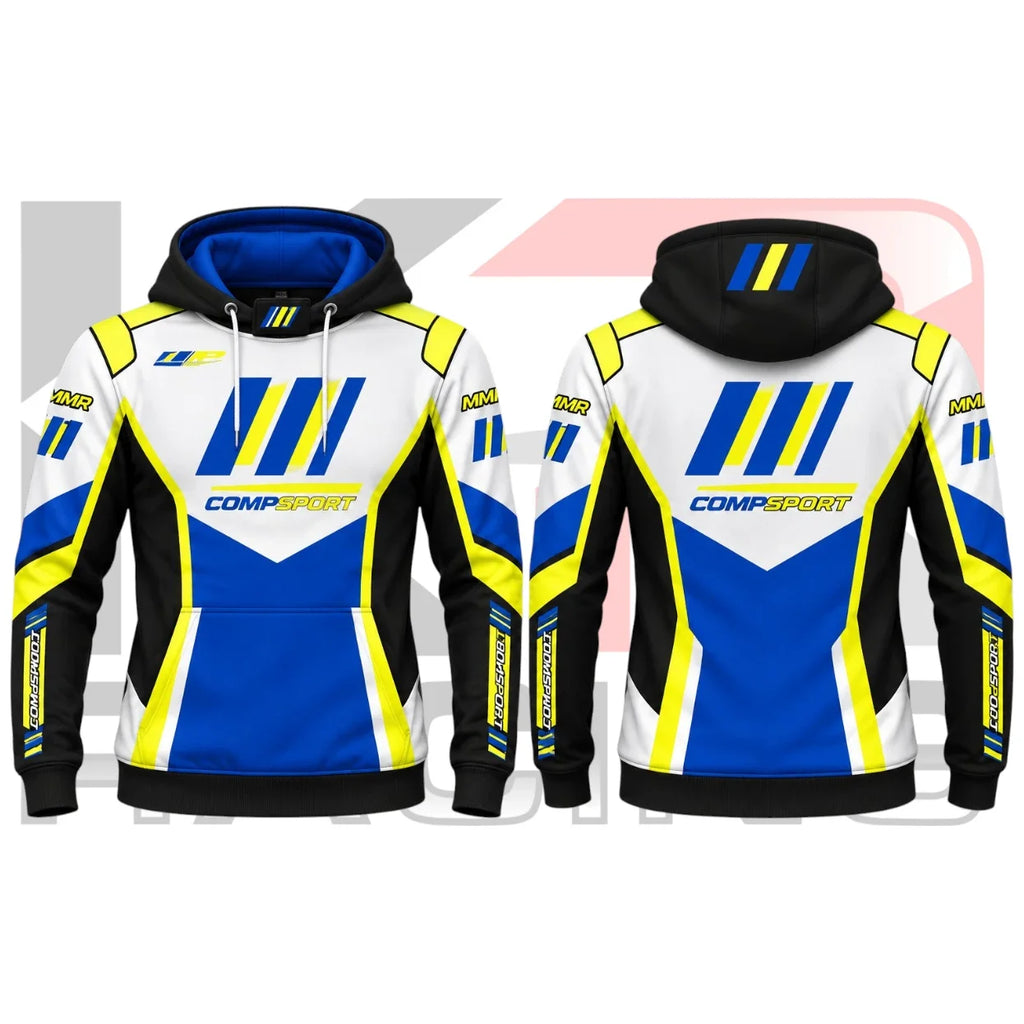 CompKart Kart Racing Team Hoodie Blue - White