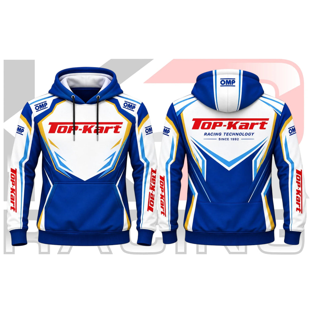 Top-Kart Racing Team Hoodie Blue & White