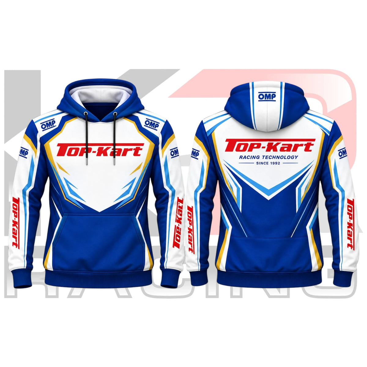 Top-Kart Racing Team Hoodie Blue & White
