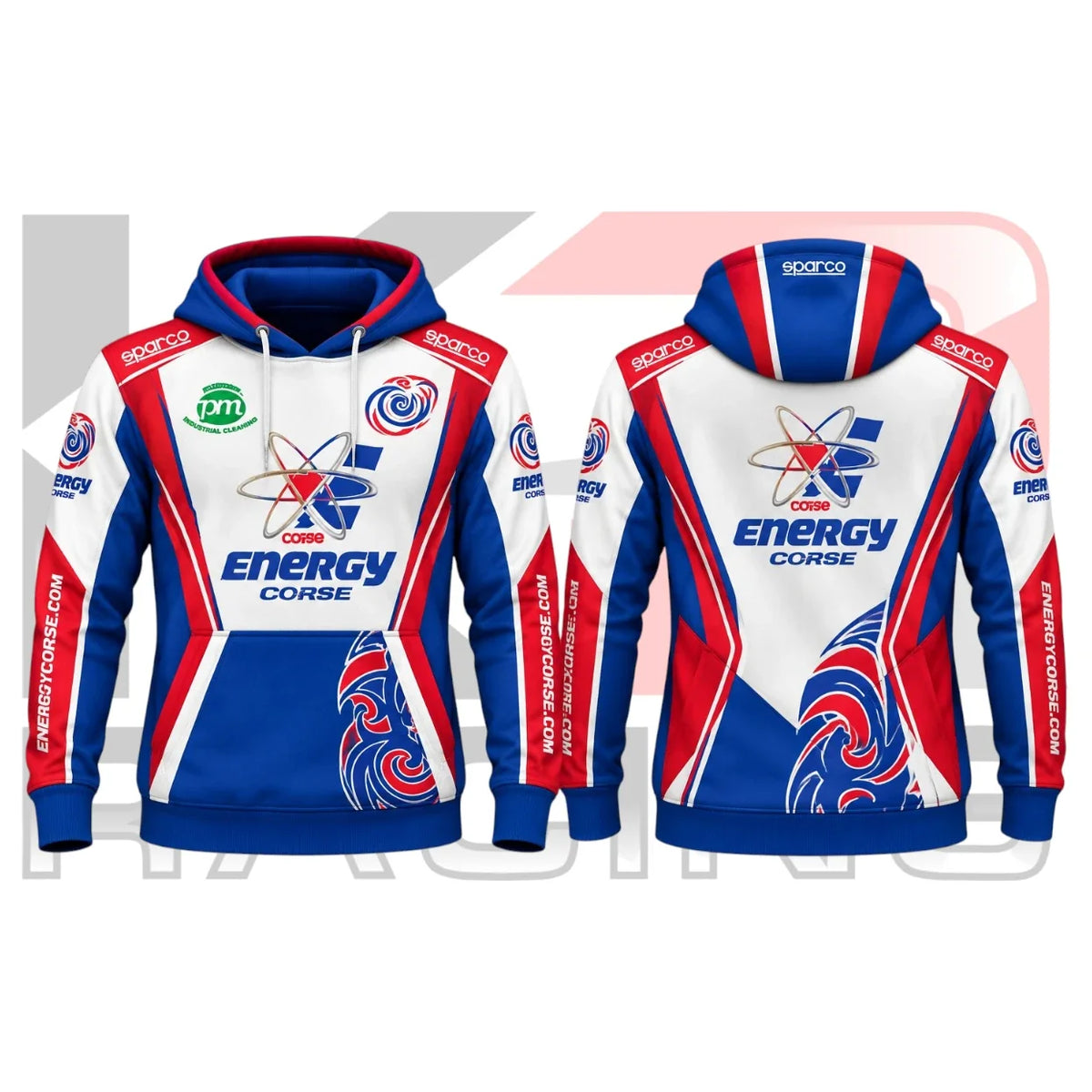 Sparco Energy Corse Kart Racing Team Hoodie Blue & White