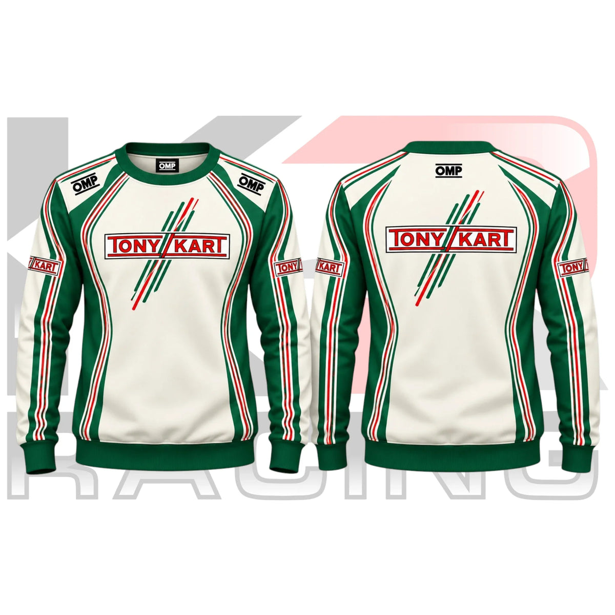Tony Kart Racing Team Sweatshirt  Green & White