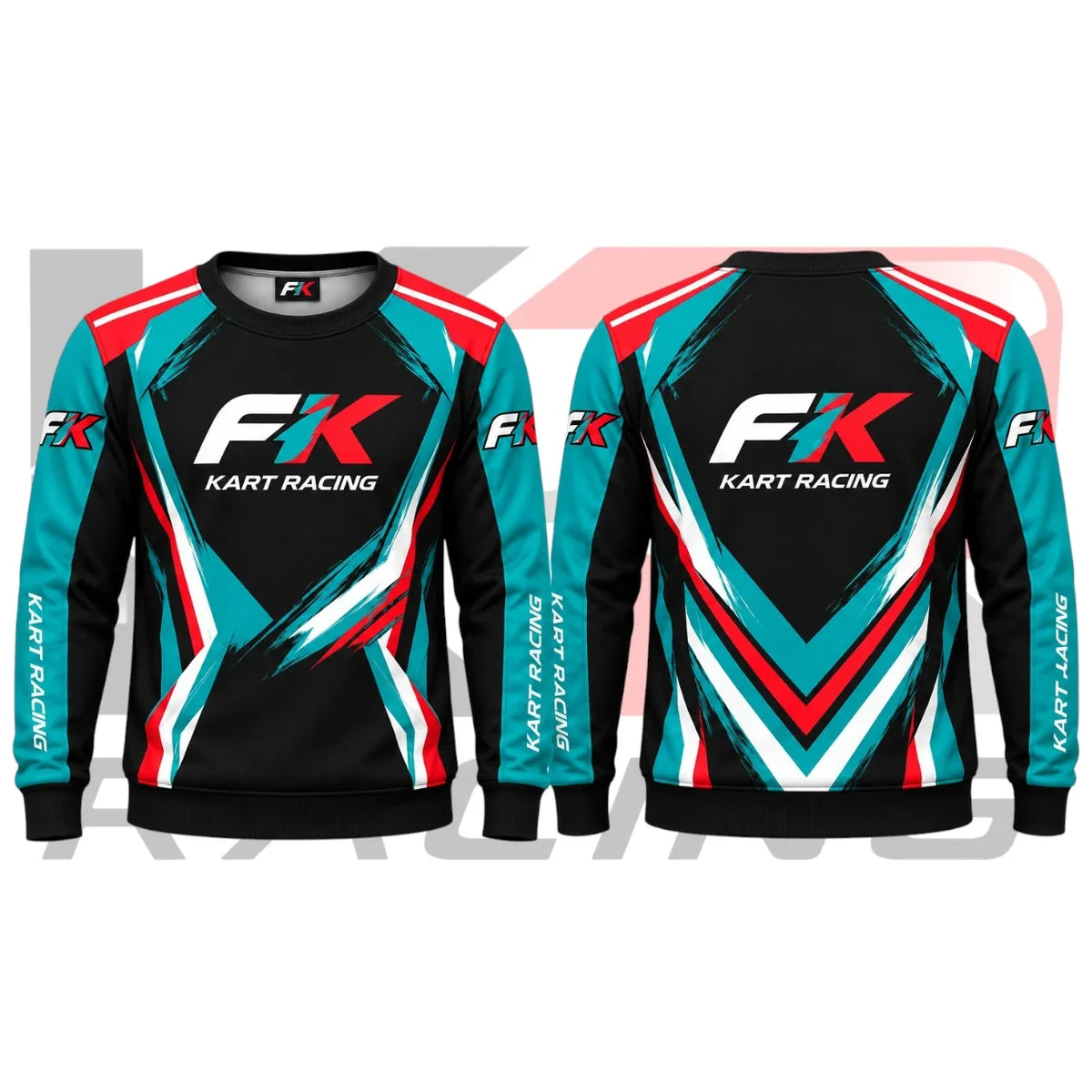 FK Kart Racing Team Sweatshirt Green & Black & Red