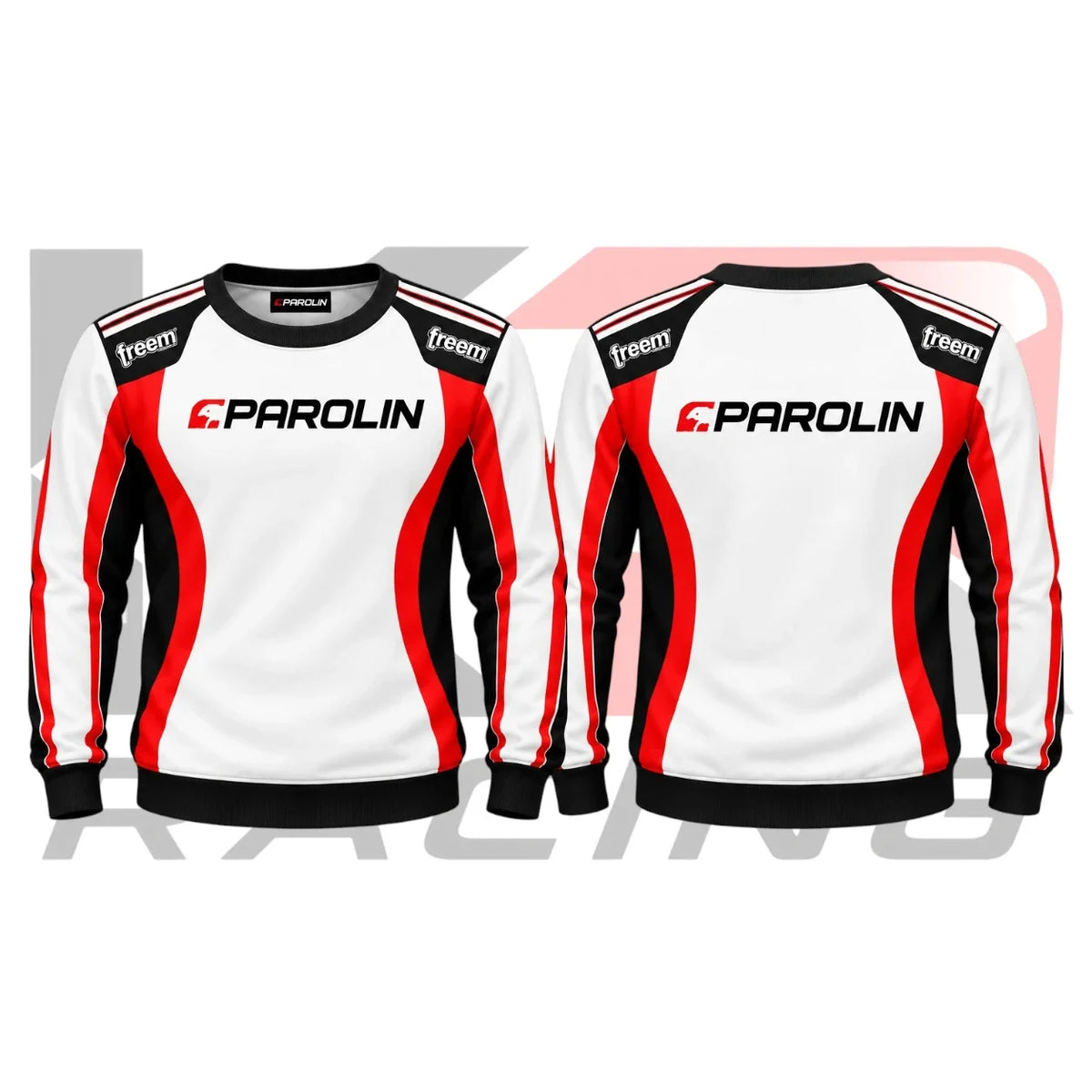 Parolin Kart Racing Team Sweatshirt Red & White & Black