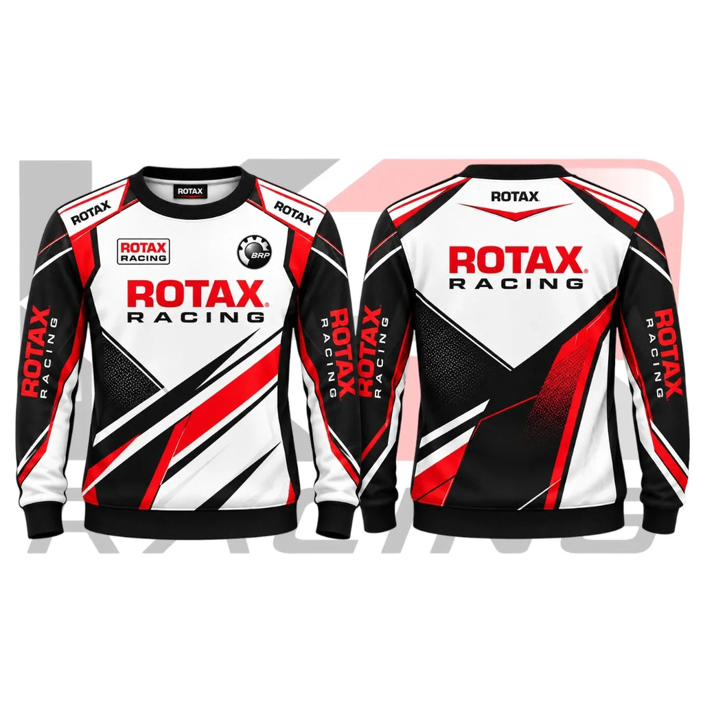 Rotax Kart Racing Team Sweatshirt Black & Red & White