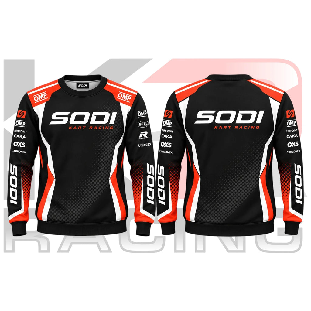 Sodi Kart Racing Sweatshirt Orange & White & Black