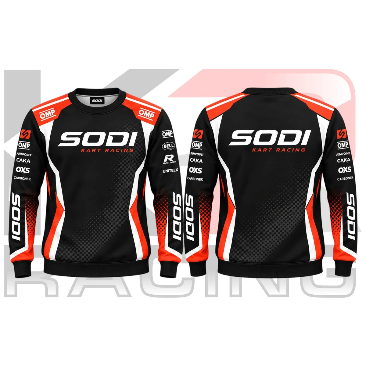 Sodi Kart Racing Sweatshirt Orange & White & Black