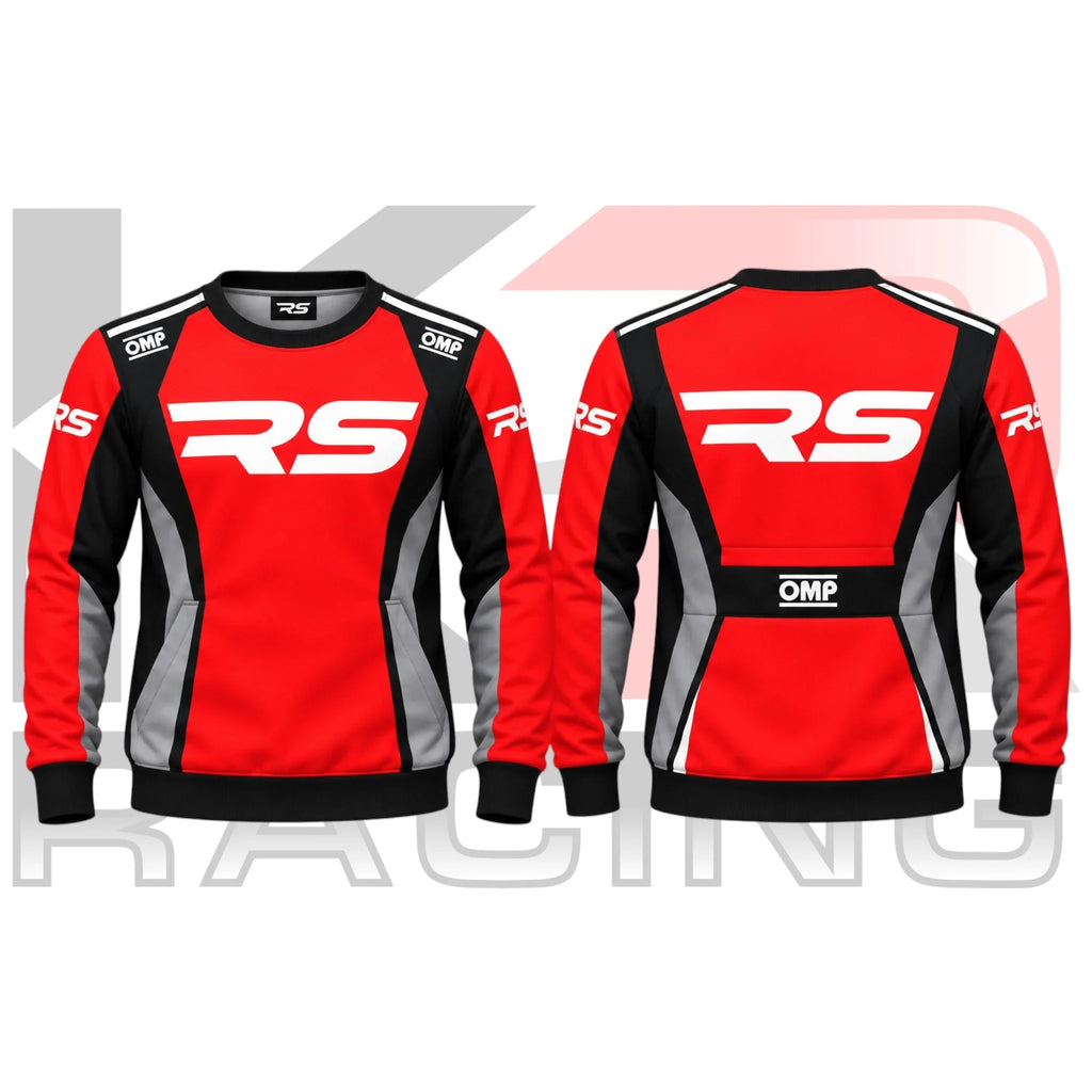 RS Kart Racing Team Sweatshirt Red & Gray & Black