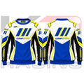 Compkart Racing Team Sweatshirt Blue & Yellow & White
