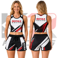 Rotax Racing Women’s Karting Underwear Bra & Shorts Set – Black, White & Red