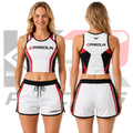 Parolin Women’s Racing Kart Underwear Bra & Shorts Set – White, Black
