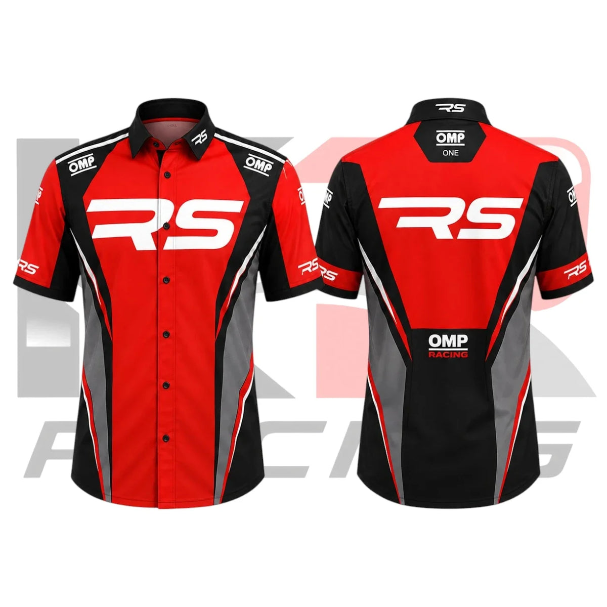RS Kart Racing Crew Shirt – Red Black