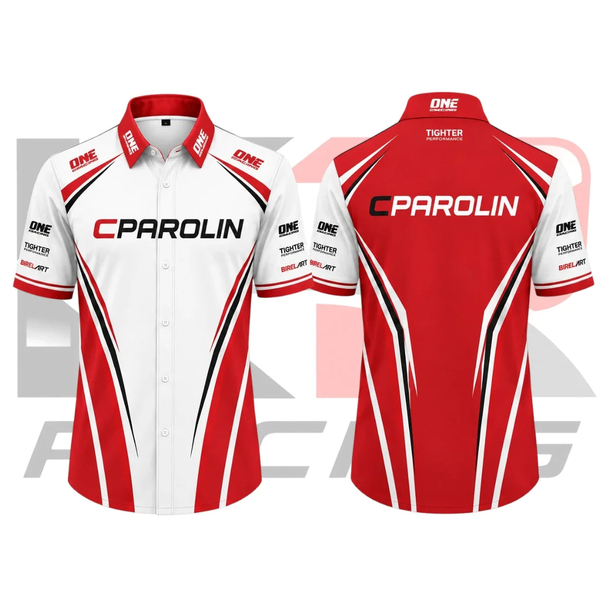 Parolin Kart Racing Crew Shirt – Red & White