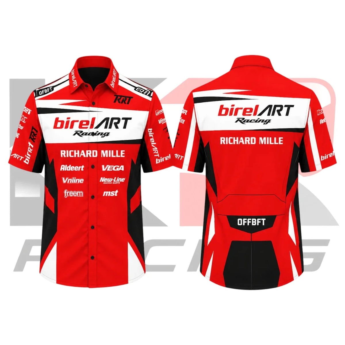 Birel ART Kart Racing Crew Shirt – Red Black