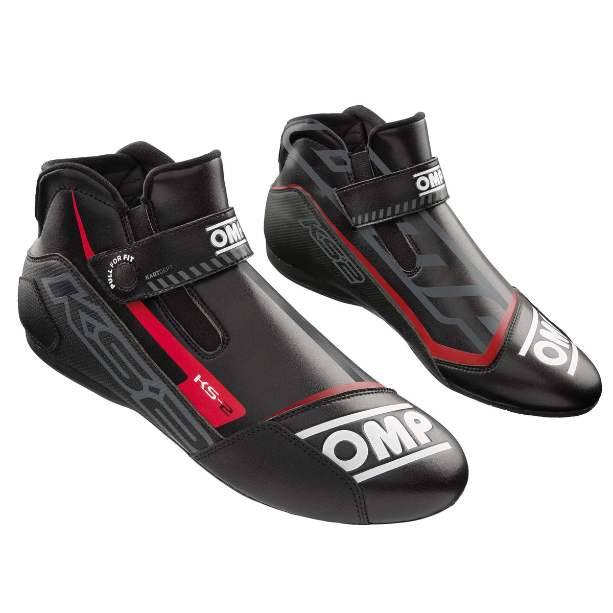 OMP KS-2 Kart Racing Shoes Black = Gray