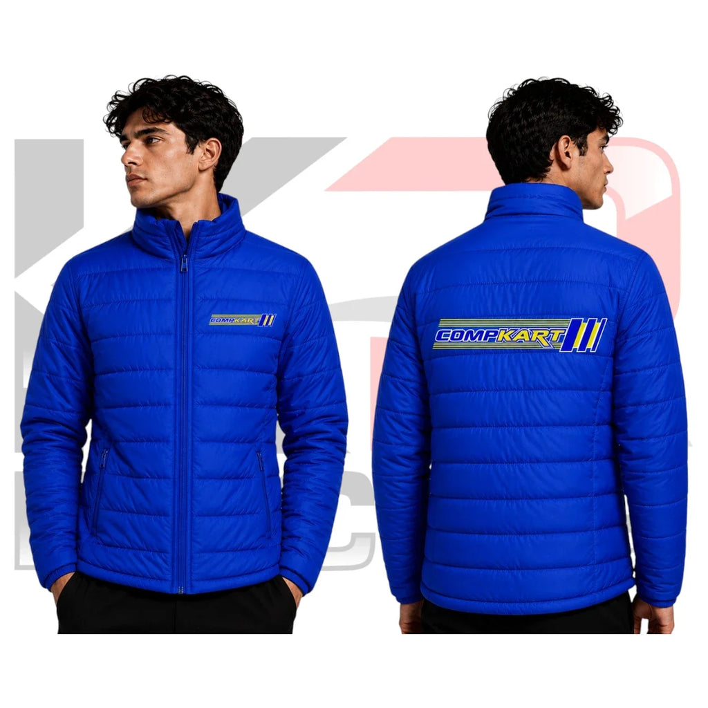 COMPKART Kart Racing Puffer Jacket – Premium Blue
