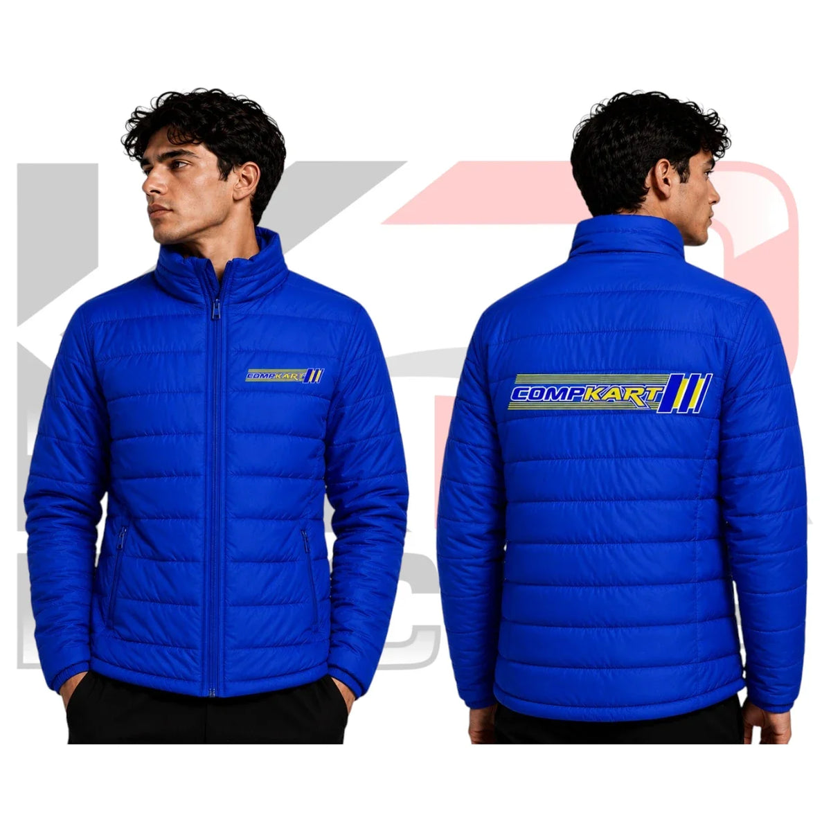 COMPKART Kart Racing Puffer Jacket – Premium Blue