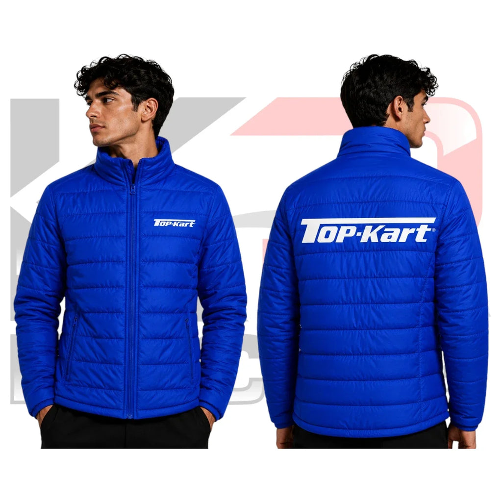 TOP-KART Racing Puffer Jacket – Premium Blue