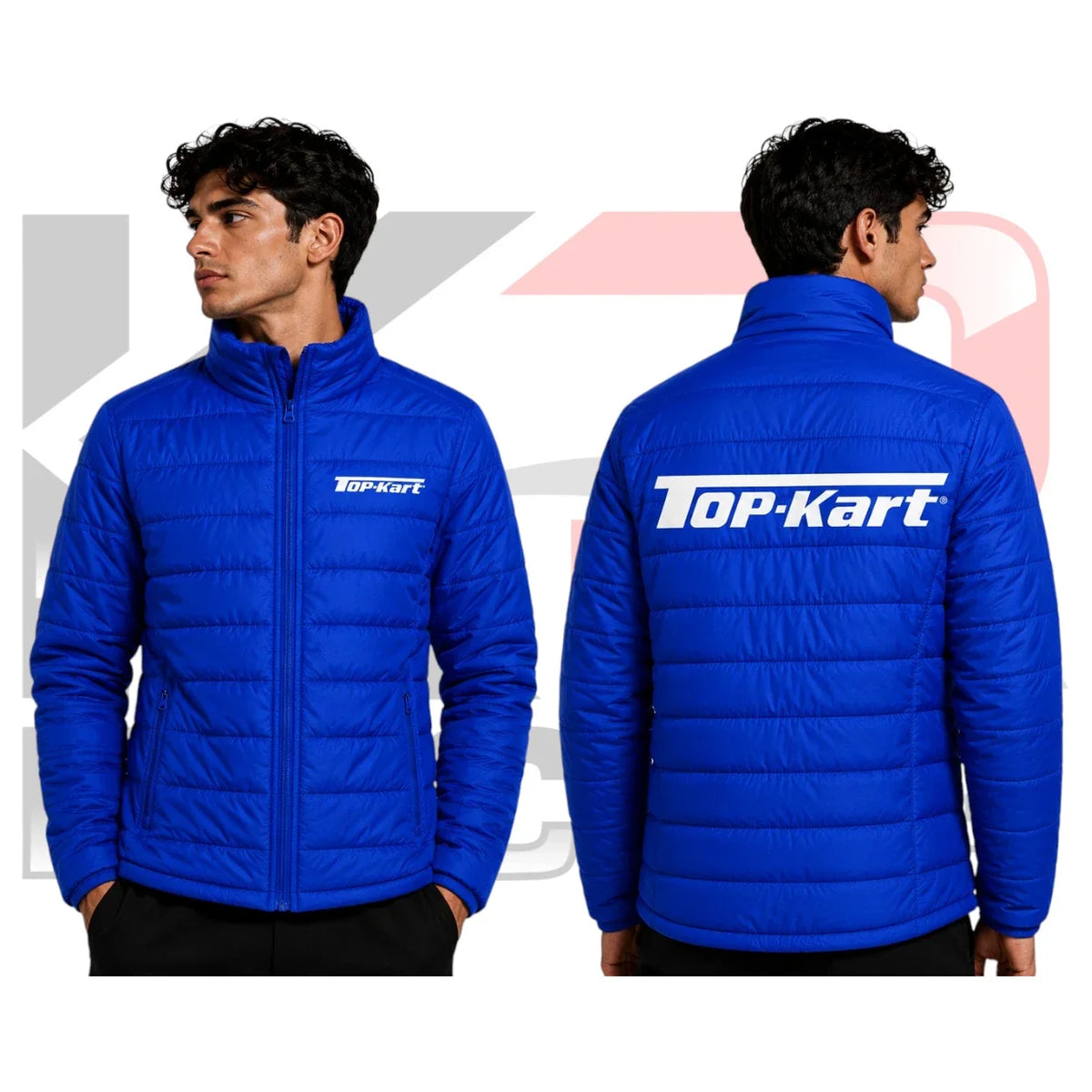TOP-KART Racing Puffer Jacket – Premium Blue