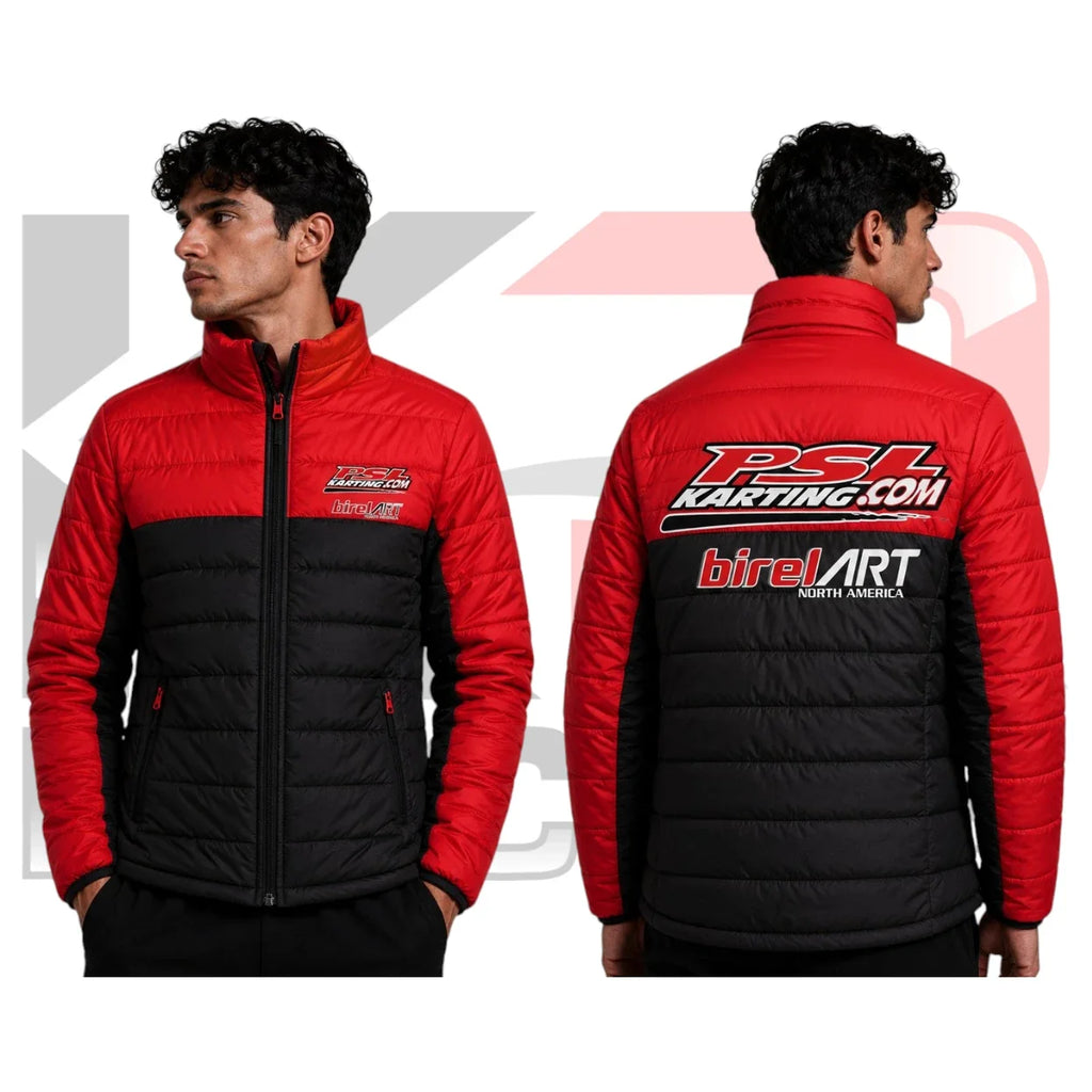 PSL Birel ART Kart Racing Puffer Jacket – Red & Black