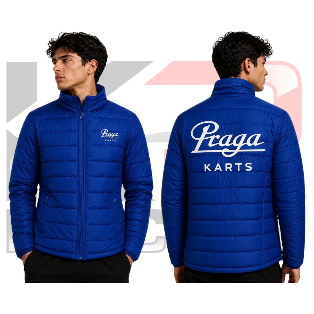 Praga Kart Racing Puffer Jacket – Premium Blue