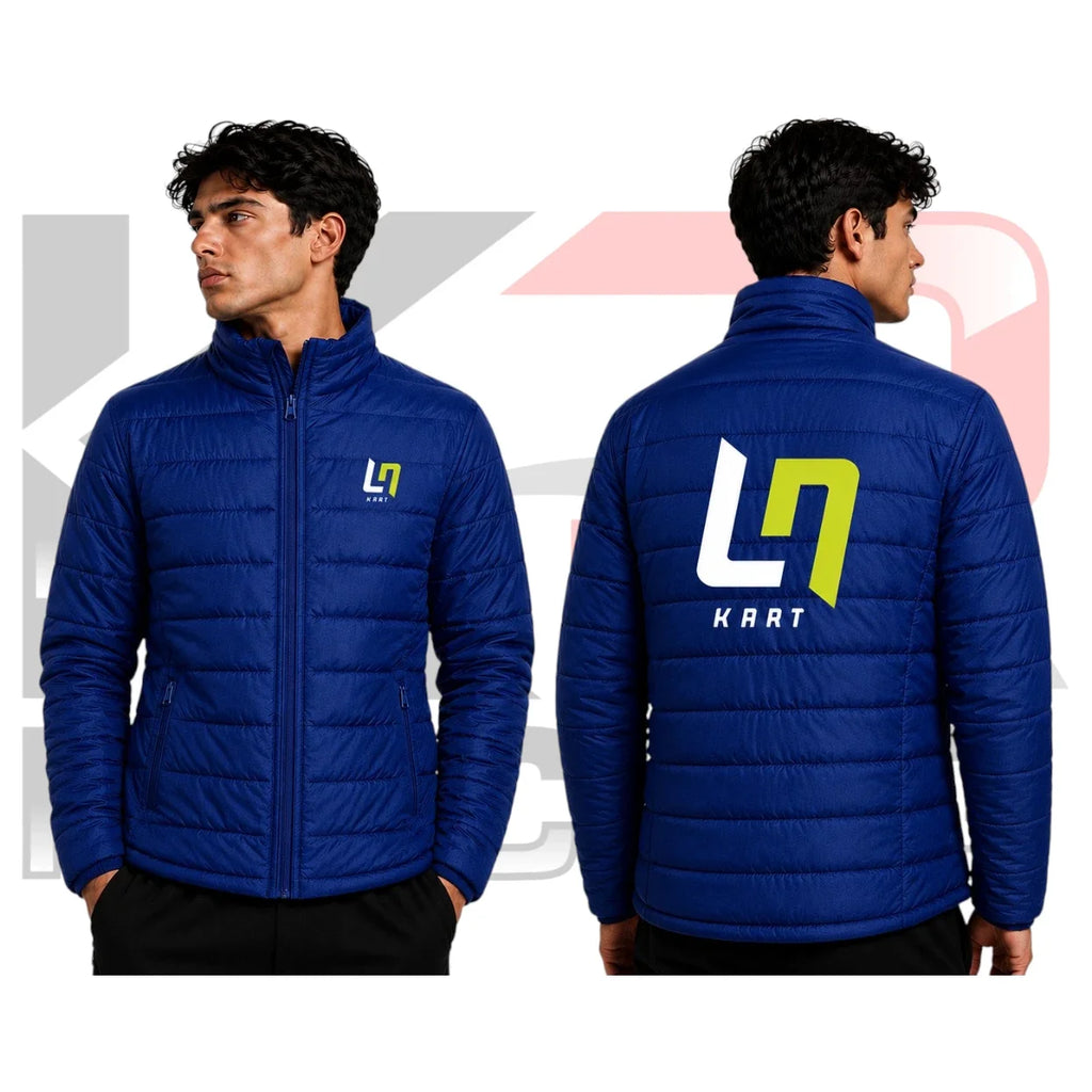 LN Kart Racing Puffer Jacket – Premium Blue