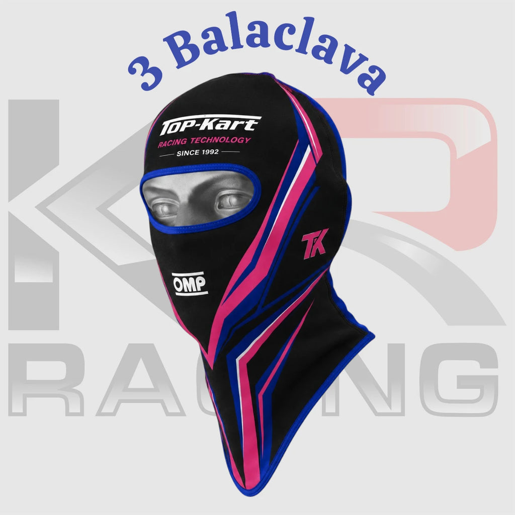 Top-Kart Racing Cotton Balaclava – Black/Pink