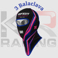 Top-Kart Racing Cotton Balaclava – Black/Pink