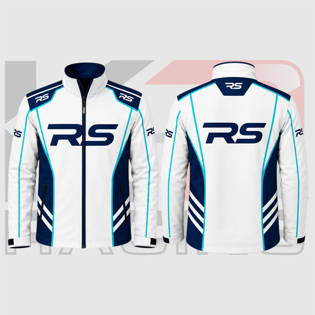 RS Performance Racing Softshell Jacket – White/Navy Blue