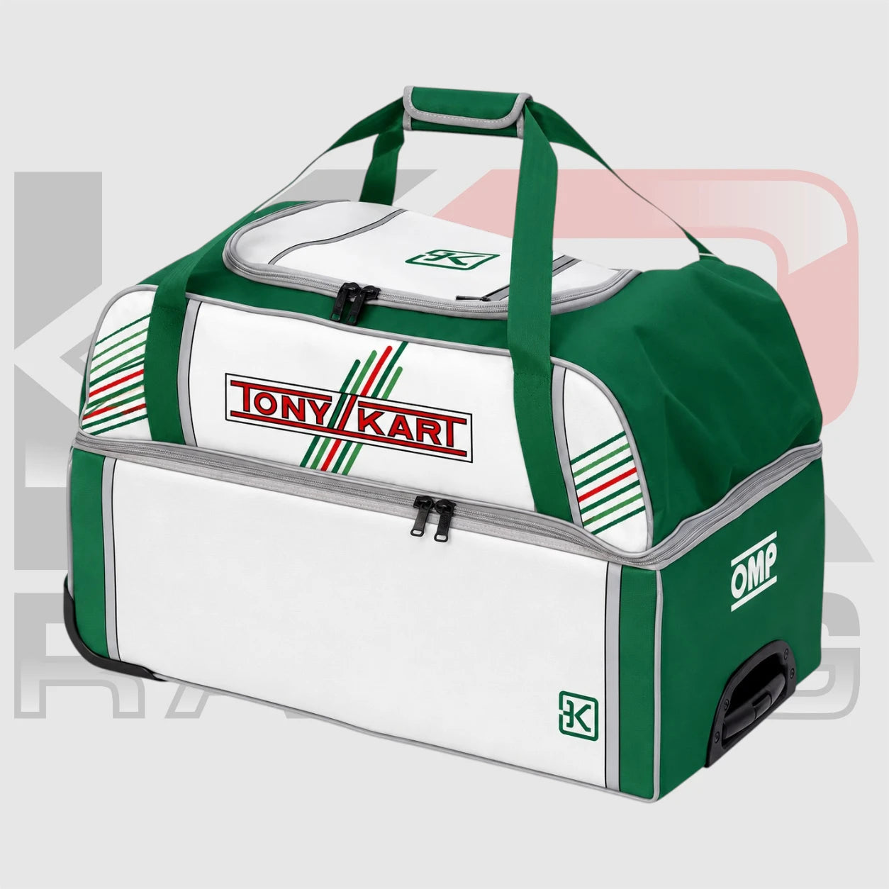 Tony Kart OMP Classic Racing Gear Bag – Green & White Edition