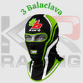 TB Kart Cotton Balaclava – Black/Neon Green