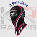 Energy Kart Cotton Balaclava Full Face Helmet Liner Black Pink