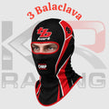 TB Kart Cotton Balaclava – Black/Red