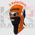 CRG Racing Cotton Balaclava – Full Face Helmet Liner (Orange Black White