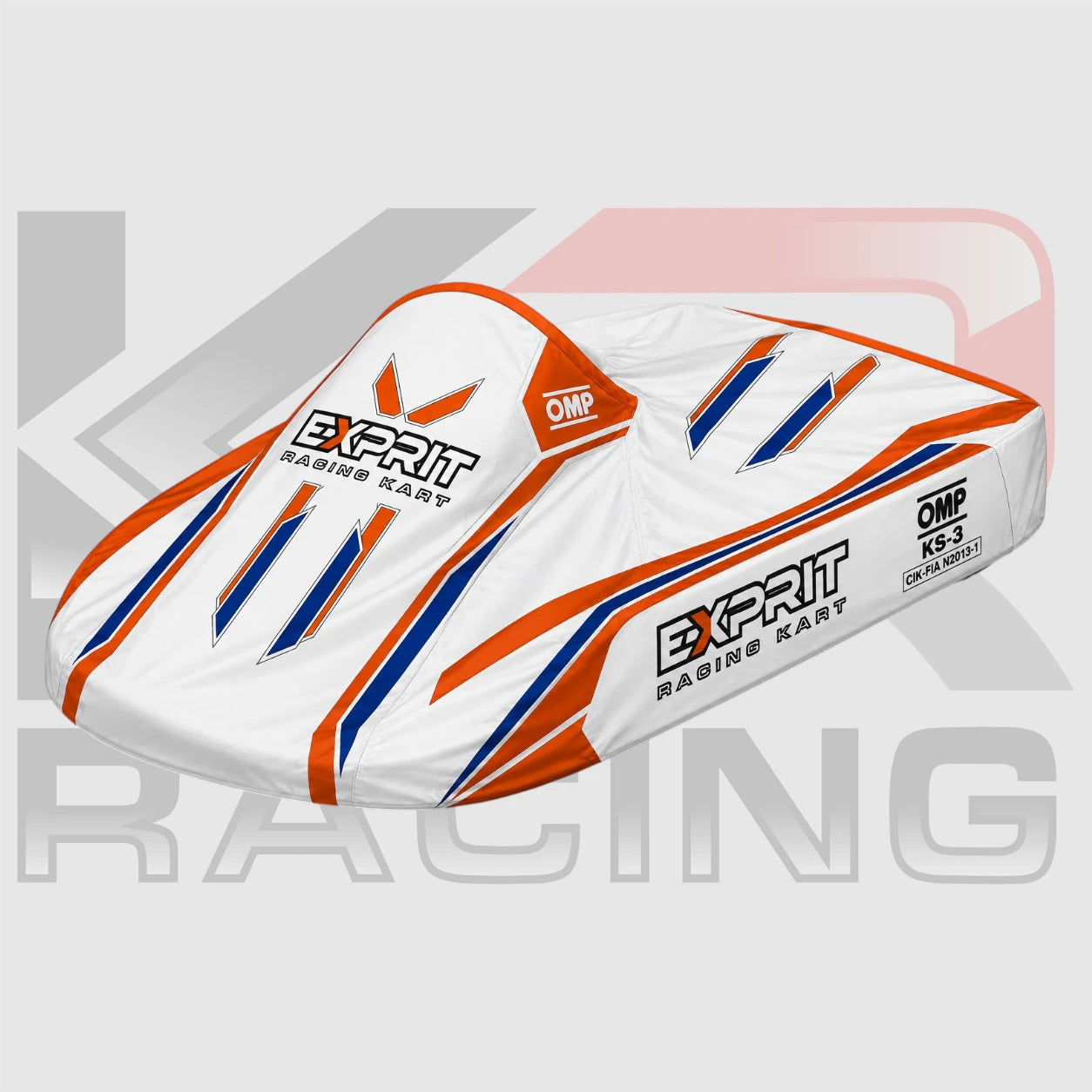EXPRIT Kart Racing Kart Cover White/Orange/Blue