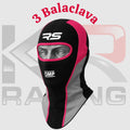 RS Cotton Balaclava – Racing Helmet Liner Head Sock (Black/Grey/Pink)