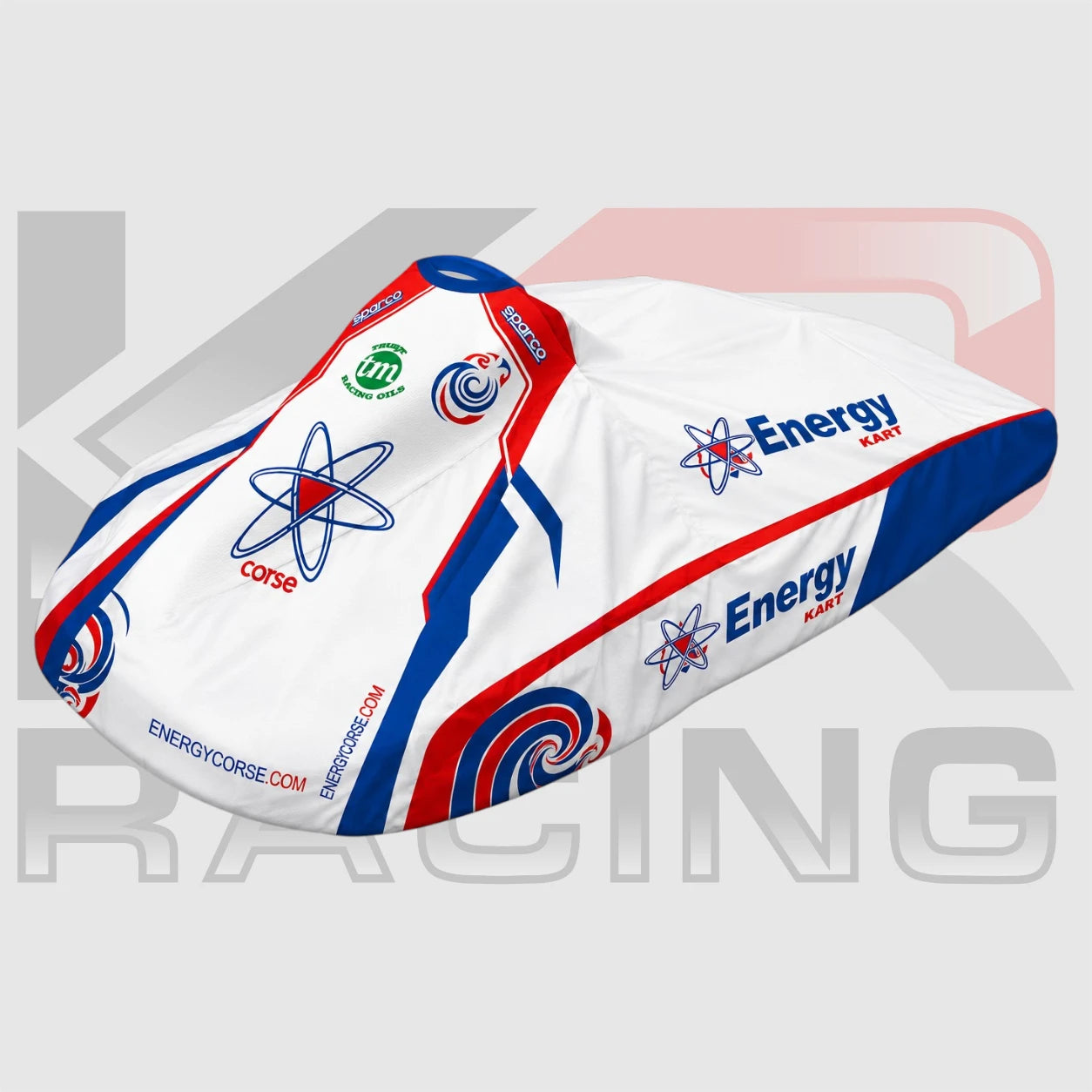 Energy Corse Racing Kart Cover – Blue, White & Red