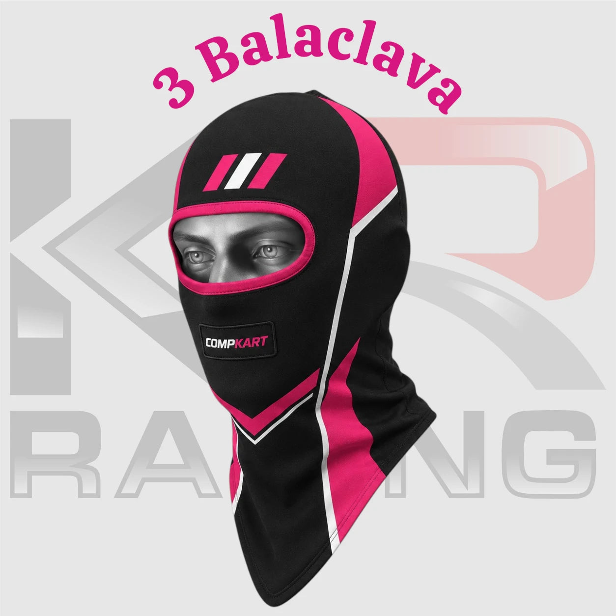 CompKart Racing Cotton Balaclava Black Pink