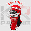 Birel ART Racing Cotton Balaclava Red Black White