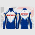 Top-Kart Racing Softshell Jacket – Blue & White Performance Team Jacket