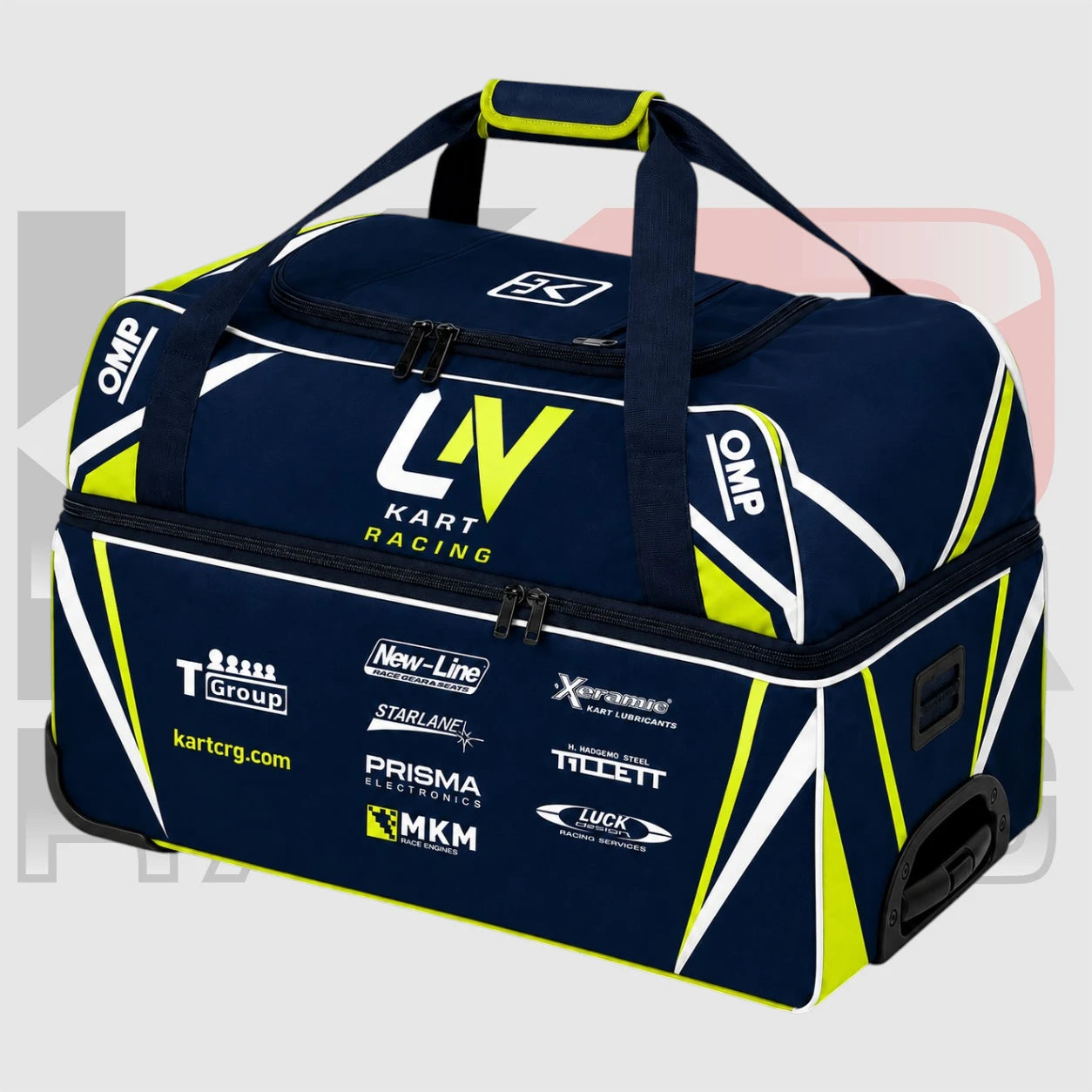 LN Kart Racing Premium Gear Bag – Navy Blue & Neon Yellow Edition