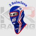 New 2026 MS Kart Cotton Balaclava – Blue/Red/White