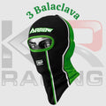 Arrow Racing Cotton Balaclava Black Green