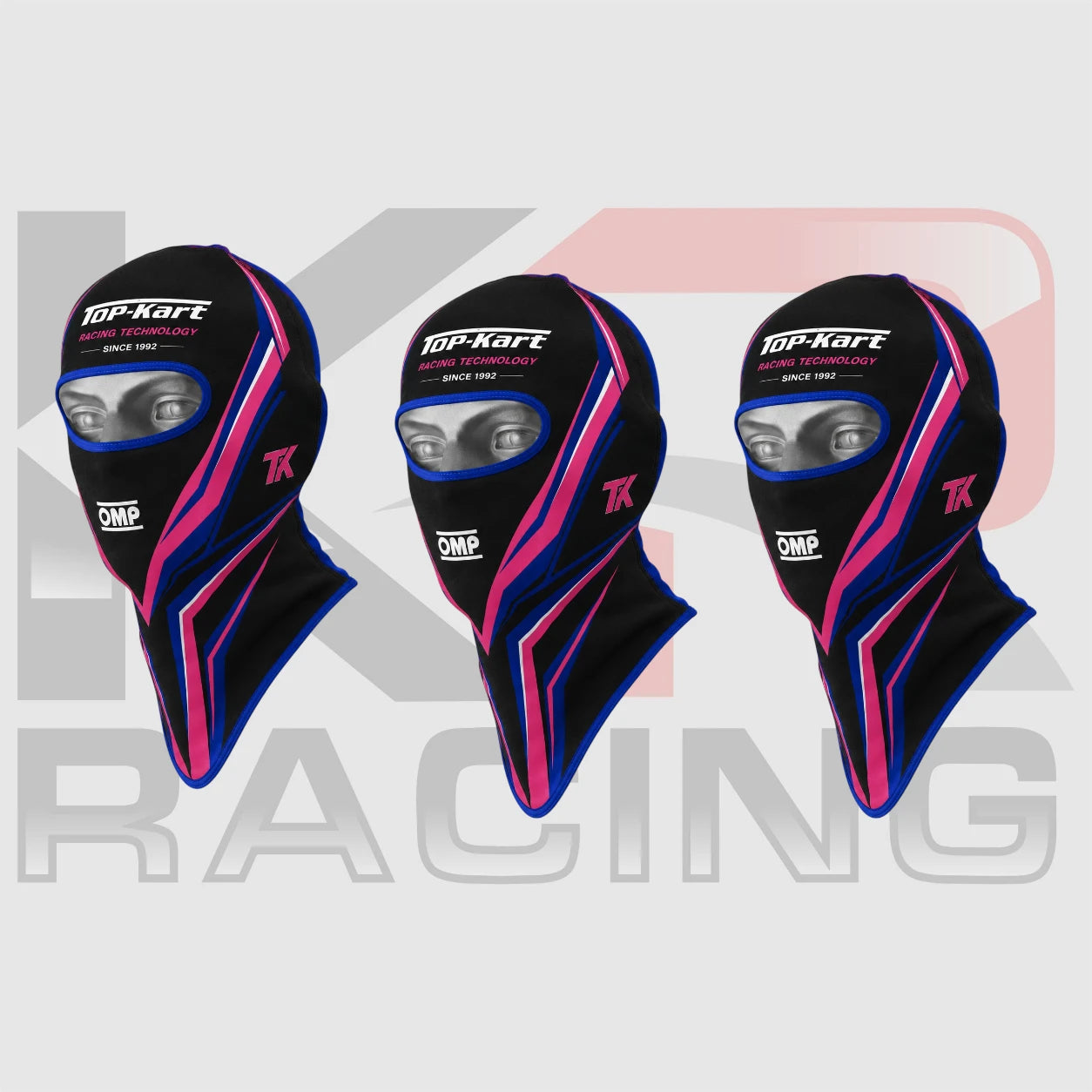 Top-Kart Racing Cotton Balaclava – Black/Pink