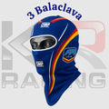 FA Kart Cotton Balaclava – Blue/Yellow/Red