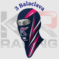 Kosmic Kart Cotton Balaclava – Navy Blue/Pink