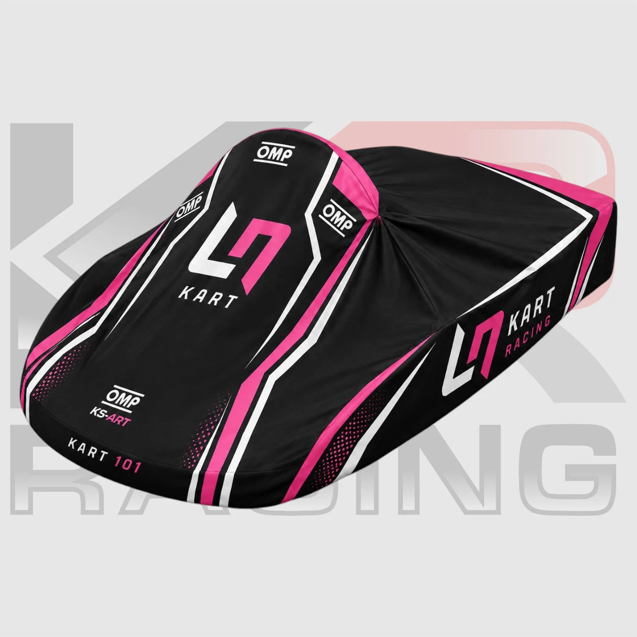 LN Kart Racing Premium Kart Cover – Black/Pink Edition