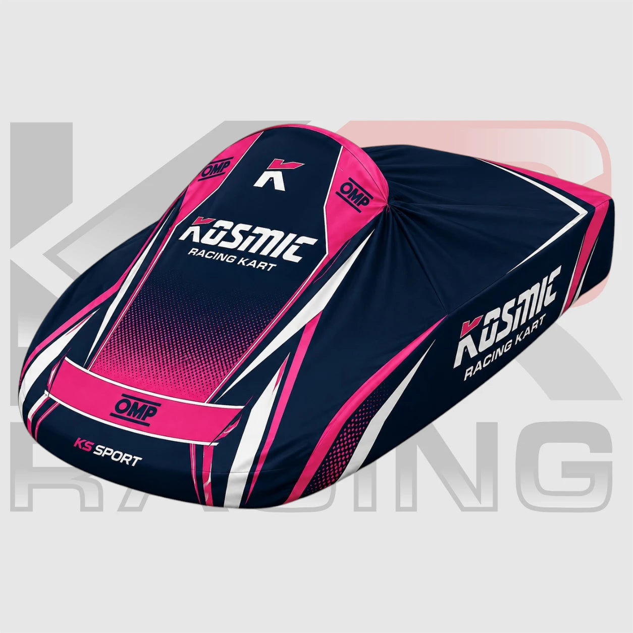 Kosmic Racing Kart Premium Protective Cover – Navy Blue & Pink Edition