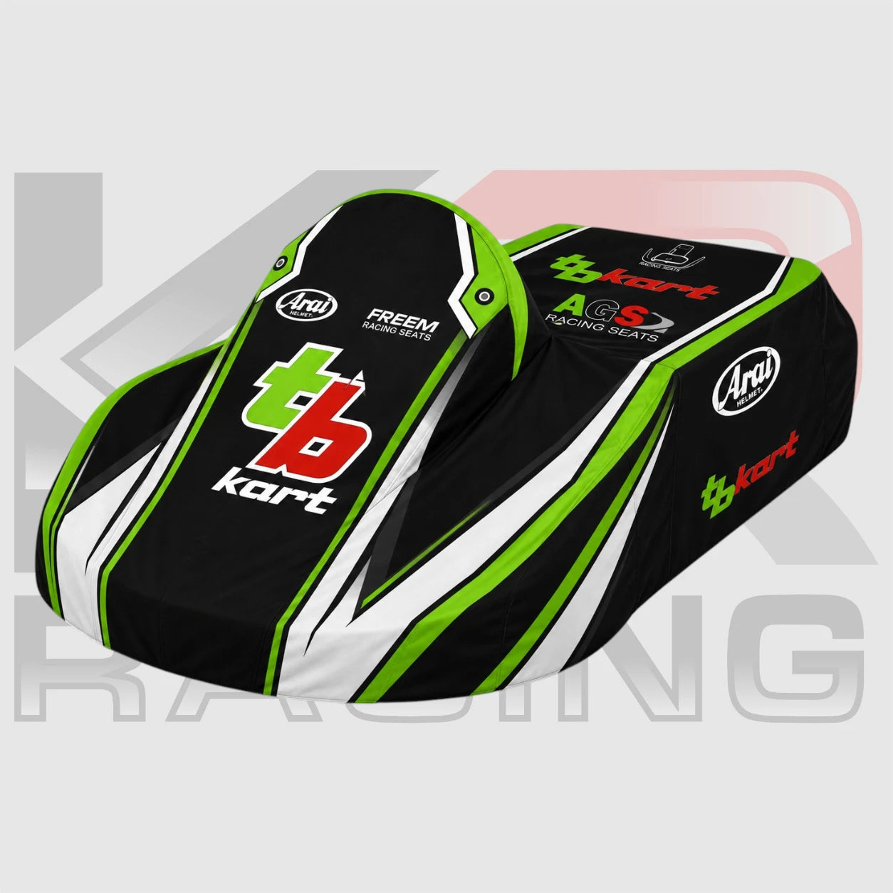 TB Kart Premium Racing Kart Cover – Black/Green