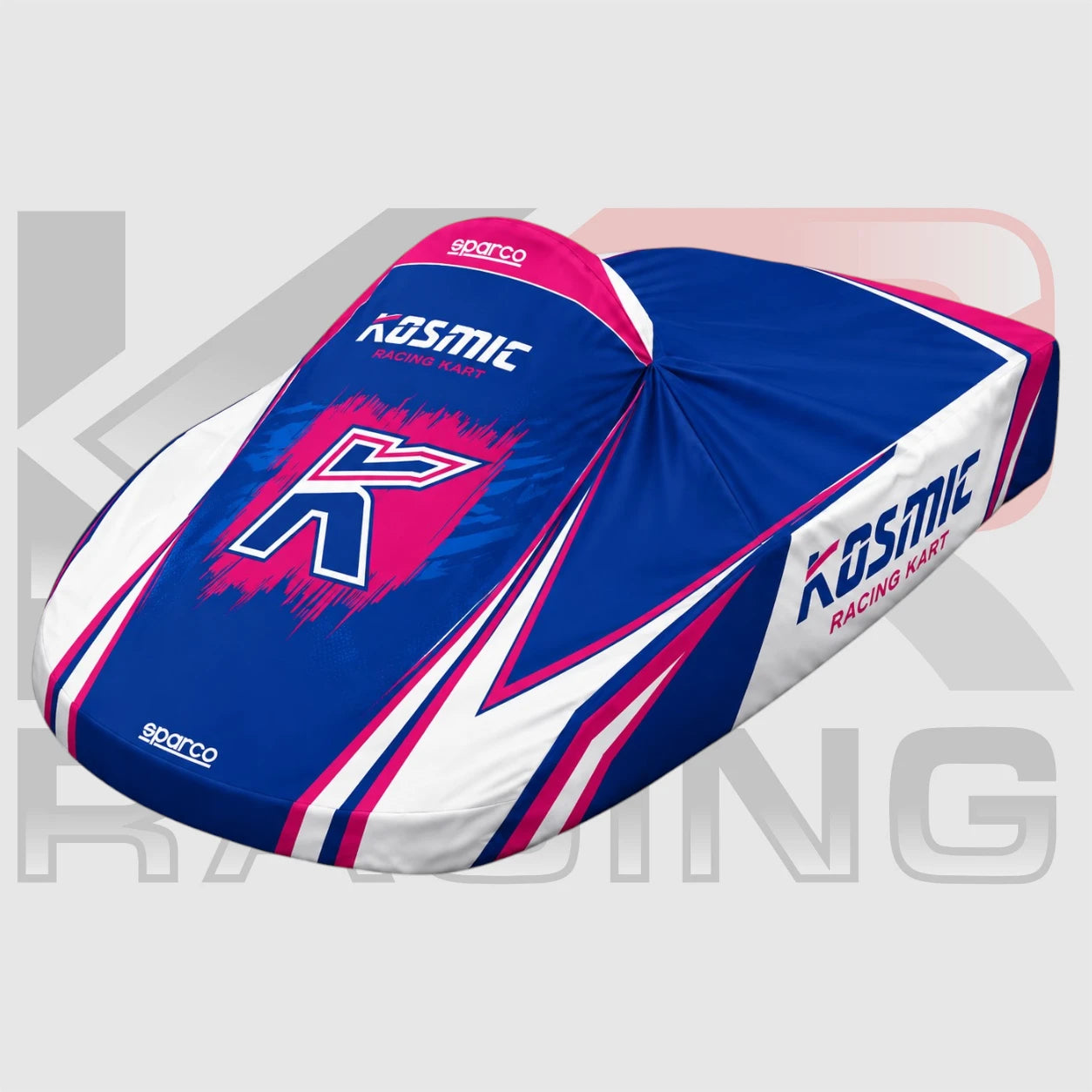 Kosmic Kart Racing Premium Kart Cover – Navy/Pink Motorsport Design