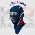 KF Kart Cotton Balaclava – Blue/Red/White